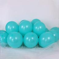 🎈 tim&amp;lin 5 inch turquoise balloons: small teal latex balloons, pack of 100 логотип