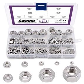 img 4 attached to 🔩 Comprehensive Coarse Thread Hex Nut Assortment Kit - 495Pcs Metric 304 Stainless Steel 9 Sizes (M2-M12)