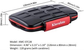 img 3 attached to 📷 Kiorafoto 28-Slot Water-Resistant Memory Card Holder Case: Ultimate Protection for CF, SD, SDHC, SDXC, and TF Micro SD Cards with Carabiner & Eject Pin Key