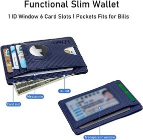 img 1 attached to 🔑 LeChivée Minimalist AirTags Multifunctional Wallet