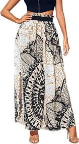 img 1 attached to 🌸 Boho Floral Print Fringe Split Thigh Maxi Skirt from SheIn - Perfect for Summer