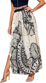 img 2 attached to 🌸 Boho Floral Print Fringe Split Thigh Maxi Skirt from SheIn - Perfect for Summer