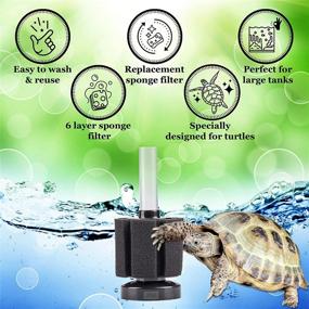 img 2 attached to 🐢 6-Layer JOR Turtle Sponge Filter: Underwater Corner Aquarium Filter, Optimal Current for Turtles, Affordable Maintenance Compared to Expensive Canister Filters, Essential for Happy Turtles