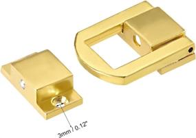 img 2 attached to 🔒 Pack of 4 Retro Decorative Gold Tone Hasp Toggle Catch Locks with Screws - Ideal for Suitcases, Chests, and Trunks