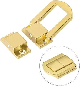 img 1 attached to 🔒 Pack of 4 Retro Decorative Gold Tone Hasp Toggle Catch Locks with Screws - Ideal for Suitcases, Chests, and Trunks