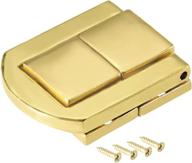 🔒 pack of 4 retro decorative gold tone hasp toggle catch locks with screws - ideal for suitcases, chests, and trunks логотип