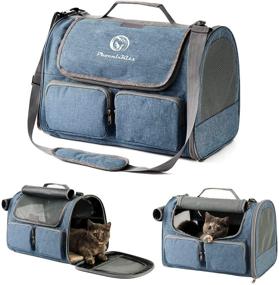 img 4 attached to 🐱 Black Phoenix Kiss Small Pet Carrier for Cats - Airline Approved Under Seat - TSA Approved Mesh Window Dog Airplane Carrier - Portable Soft Cat Transport Carrier