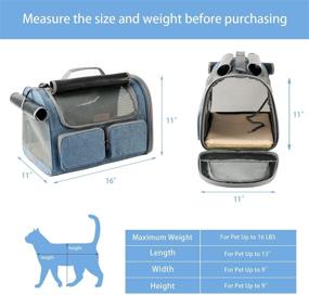 img 2 attached to 🐱 Black Phoenix Kiss Small Pet Carrier for Cats - Airline Approved Under Seat - TSA Approved Mesh Window Dog Airplane Carrier - Portable Soft Cat Transport Carrier