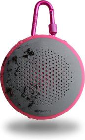 img 2 attached to Boompods Fusion беспроводная компактная акустическая система Bluetooth для открытых пространств (розового цвета) - двустороннее подключение, мощный бас, защита от воды, 8-часовая аккумуляторная батарея: Воплотите в жизнь непревзойденный звук на открытом воздухе