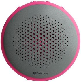 img 4 attached to Boompods Fusion беспроводная компактная акустическая система Bluetooth для открытых пространств (розового цвета) - двустороннее подключение, мощный бас, защита от воды, 8-часовая аккумуляторная батарея: Воплотите в жизнь непревзойденный звук на открытом воздухе