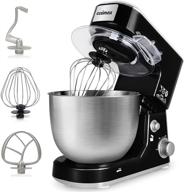 🥣 efficient stand mixer with 5-quart stainless steel bowl and upgraded dishwasher safe attachment - cusimax dough mixer tilt-head electric mixer with dough hook, mixing beater, whisk, and splash guard логотип