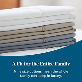 img 2 attached to 🛏️ Luxurious Lucid 600 TC Cotton Rich Sheet Set: 14 Inch Deep Pockets for Ultimate Comfort, Breathable & Stylish