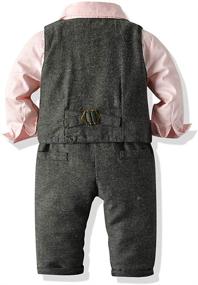 img 3 attached to Toddler Formal Classic Dresswear Outfit Boys' Clothing for Suits & Sport Coats