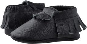 img 3 attached to 👞 SAYOYO Leather Moccasins: Stylish Boys' Prewalker Slippers and Shoes