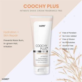 img 1 attached to 🧼 Fragrance-Free Coochy Plus Intimate Shaving Cream for Pubic, Bikini Line, Armpit, and More - Rash-Free, Razor Burn & Bump Prevention, In-Grown Hair & Itchiness Relief - 8oz Tube