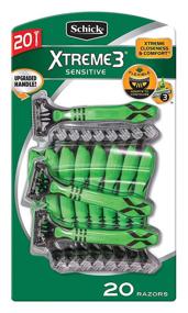 img 4 attached to 🪒 Schick Xtreme 3 Sensitive Skin Razors 20-Pack: Superior Shaving Experience with Flexible Blades and Soothing Aloe - Combat Razor Burn