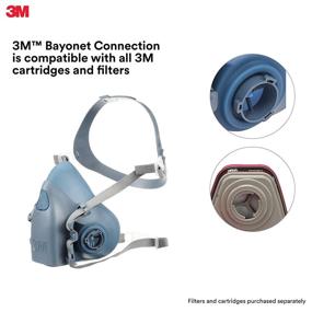 img 1 attached to 🔒 Ultimate Respiratory Protection: 3M Facepiece Respirator Unleashed