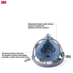 img 2 attached to 🔒 Ultimate Respiratory Protection: 3M Facepiece Respirator Unleashed