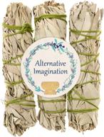 3 pack of alternative imagination california white sage bundles – slow burning spirit sticks for smudging, meditation, and cleansing house of negative energy – purifying smudge sticks logo