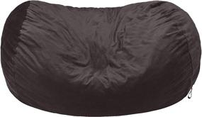 img 3 attached to 🪑 Premium Gray 6' Memory Foam Bean Bag Chair by Amazon Basics - With Microfiber Cover