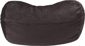 img 2 attached to 🪑 Premium Gray 6' Memory Foam Bean Bag Chair by Amazon Basics - With Microfiber Cover