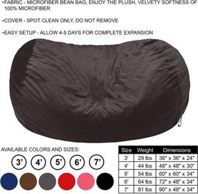 img 1 attached to 🪑 Premium Gray 6' Memory Foam Bean Bag Chair by Amazon Basics - With Microfiber Cover