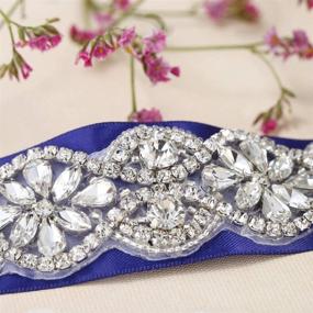 img 2 attached to Crystal Bridal Wedding Rhinestone Beaded