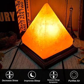 img 3 attached to 🔌 V.C.Formark USB Himalayan Salt Lamp: Hand Carved, 8 Colors Changing Crystal Rock Lamp for Office, Home, Yoga - Genuine Wood Base, Perfect Holiday Gift