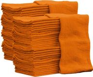 🔧 top-quality auto-mechanic shop towels 100 pack: commercial grade, 100% cotton, perfect for garage, auto body shop & bar mop (14x14 inches) logo