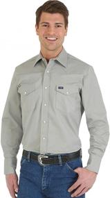 img 1 attached to 👔 Premium Performance Workshirt for Men - Wrangler Solid Clothing and Shirts