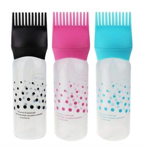 img 4 attached to Minkissy Applicator Colorful Hairdressing Bottlefor