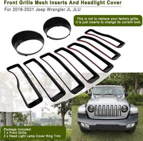 img 3 attached to Grille Insert Headlight 2018 2021 Wrangler Exterior Accessories