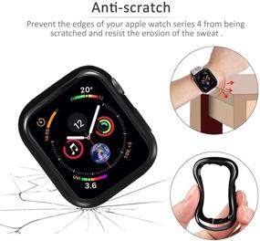 img 1 attached to 📱 Goton Совместимый чехол для Apple Watch Edge 40 мм - мягкий ТПУ ударопрочный чехол (2 штуки, черный и черный)