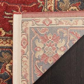 img 1 attached to 🧡 SAFAVIEH Mahal Collection MAH693F: Traditional Oriental Non-Shedding Rug for Living Room/Bedroom Accent – 3'x5', Red/Navy