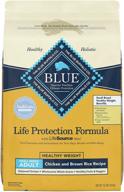 blue buffalo life protection formula: healthy weight small breed dry dog food - chicken & brown rice, 15lbs logo