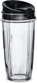 img 2 attached to 🥤 Nutri Ninja 24-Ounce BPA-Free Tritan Cup with Spout Lid - 2-Pack: Perfect Blend for Nutri Ninja Blenders (XSK2424)