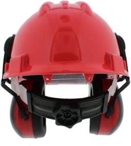 img 1 attached to Вентилируемый шлем с защитным козырьком и наушниками - лесной защитный шлем для строительства, сварки и использования бензопилой.