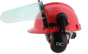 img 2 attached to Вентилируемый шлем с защитным козырьком и наушниками - лесной защитный шлем для строительства, сварки и использования бензопилой.