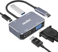 💻 адаптер atolla usb c к hdmi с множественными портами 4k@30hz hdmi, портом vga 1080p, портом usb 3.0 высокой скорости, портом питания 60w - совместим с macbook pro 2019/2018 и другими устройствами с разъемом type c логотип