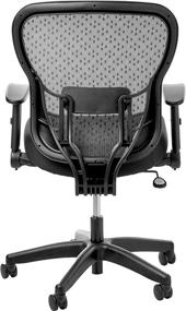 img 2 attached to 🪑 SPACE Seating Deluxe AirGrid Managers Chair with 2-to-1 Synchro Tilt Control and Cantilever Arms - Latte