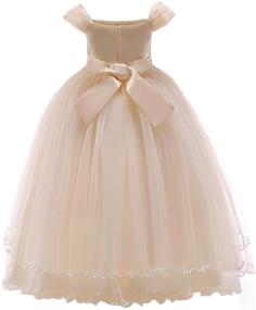 img 2 attached to 👗 MYRISAM Off Shoulder Embroidered Bridesmaid Communion Girls' Clothing Dresses