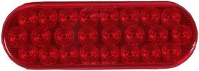 img 1 attached to 🚨 Maxxima M63201R Red 6" Oval LED Warning Flasher Light: High-Intensity Safety Flasher for Increased Visibility