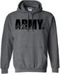 army hooded sweatshirt military green logo