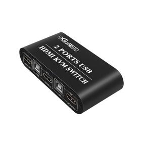 img 2 attached to 🔀 Переключатель USB KVM Splitter HDMI 2 порта для легкого обмена компьютером с одной клавиатурой, мышью и HD-монитором на нескольких операционных системах.