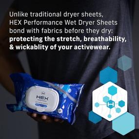 img 2 attached to 🌿 HEX Performance Wet Dryer Sheets, Fresh & Clean, 240ct (2-Pack) - Safe for Activewear, Specially Formulated for Sensitive Skin, Eco-Friendly