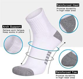 img 3 attached to 🧦 Cushioned Quarter Eallco Cotton Athletic Socks: Maximum Comfort for Active Lifestyle