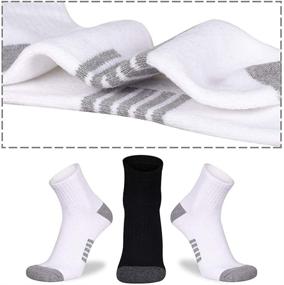 img 2 attached to 🧦 Cushioned Quarter Eallco Cotton Athletic Socks: Maximum Comfort for Active Lifestyle