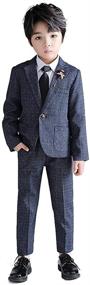 img 4 attached to 👦 Stylish Plaid Blazers: Perfect for Boys' Casual Classic Clothing Sets