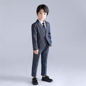 img 3 attached to 👦 Stylish Plaid Blazers: Perfect for Boys' Casual Classic Clothing Sets