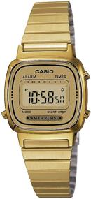 img 3 attached to ⌚ Женские часы CASIO Classic Vintage с кварцевым механизмом и золотым ремешком из нержавеющей стали, модель: LA670WGA-9, размер 10